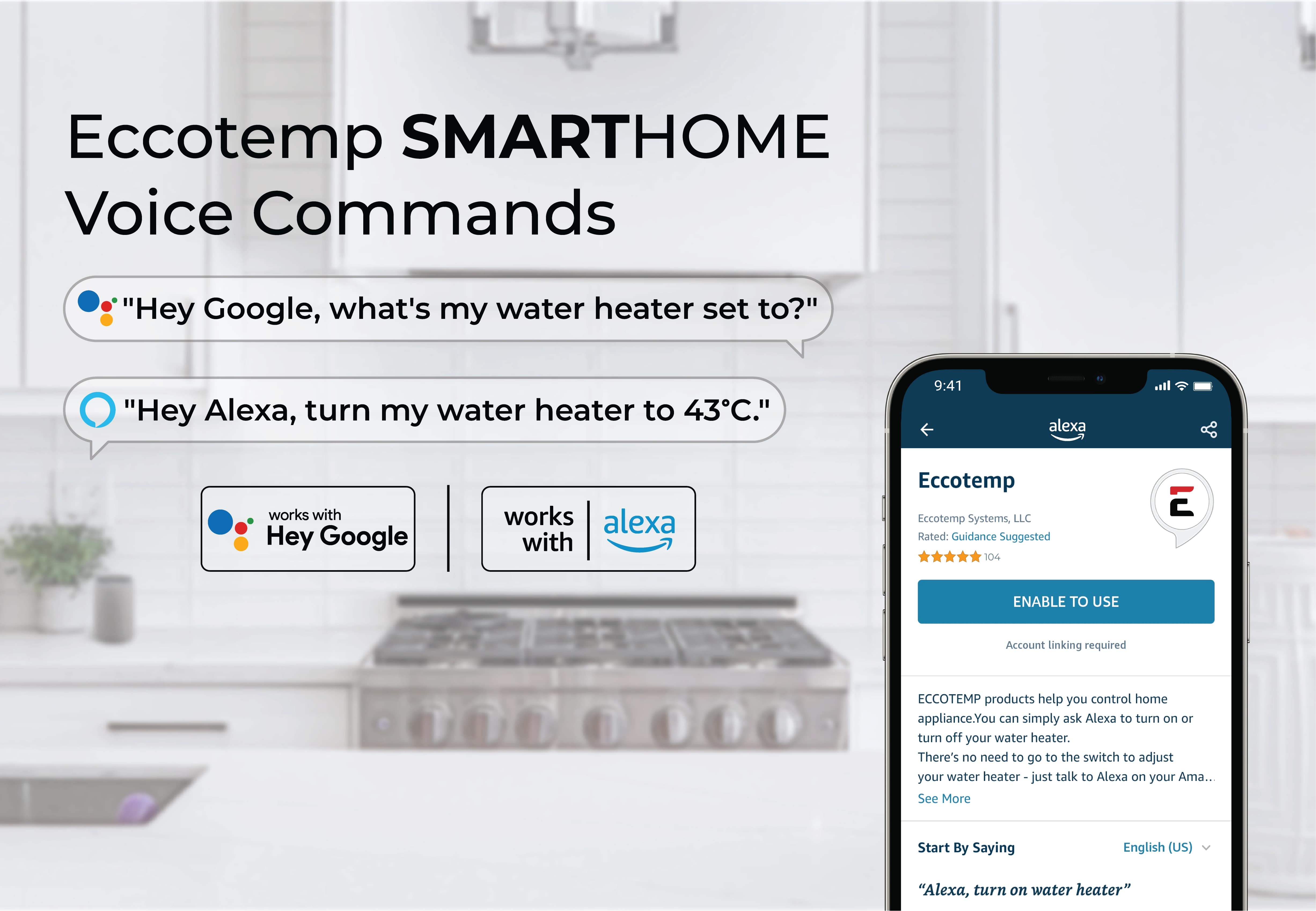Eccotemp smart home voice commands
